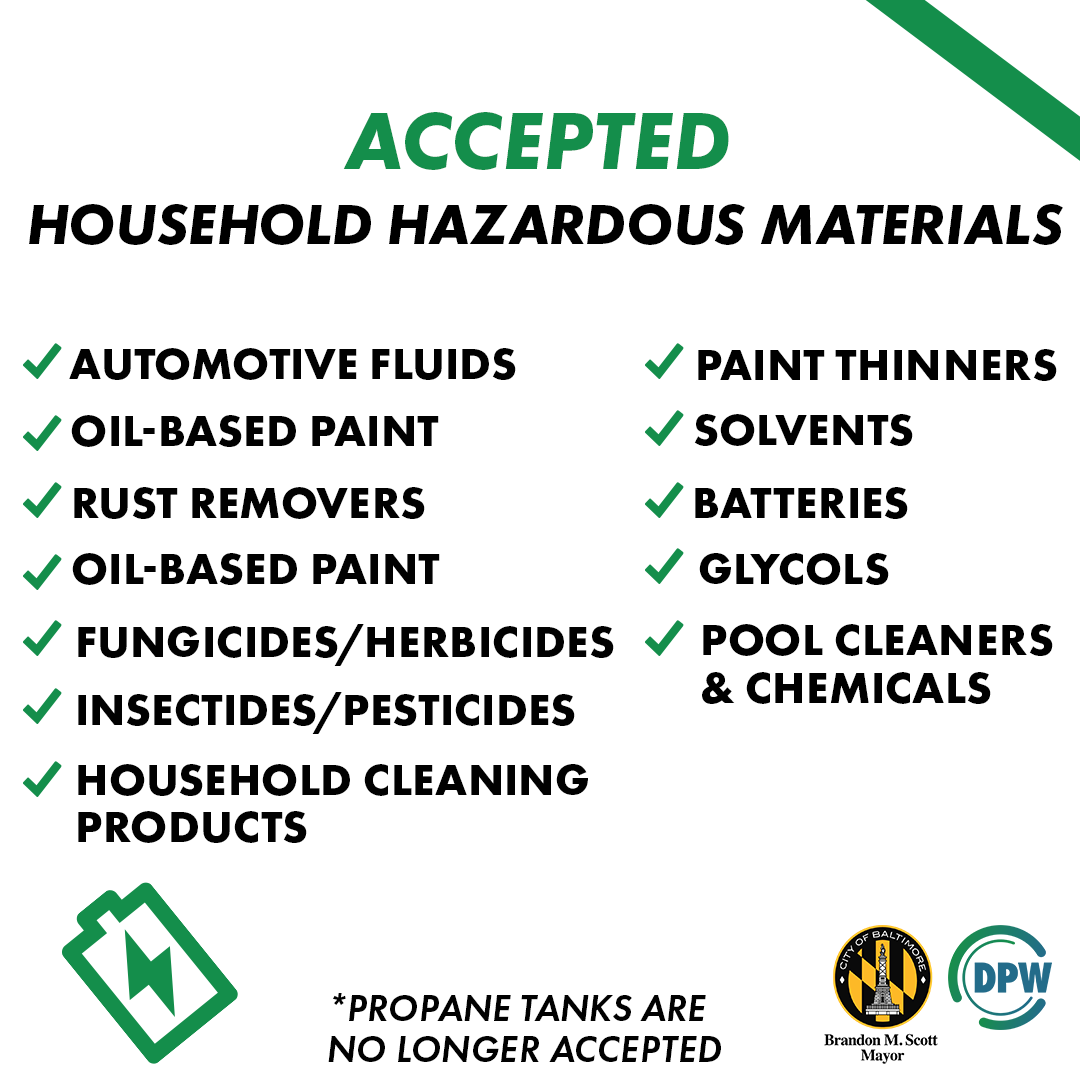 Hazardous Waste Drop off Accepted